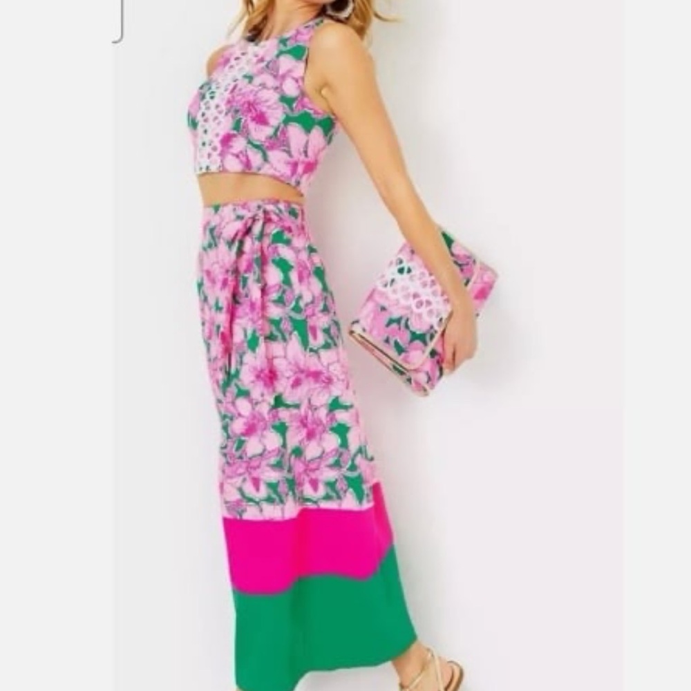 Lilly Pulitzer NWT Leif Maxi Set in 
Hibiss Kiss Print Size 8 - Picture 3 of 13